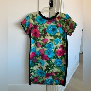 Sandro Paris Mini Floral Rose Print Dress sz 2